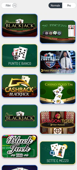 Funzioni di gioco live su BIG Casino